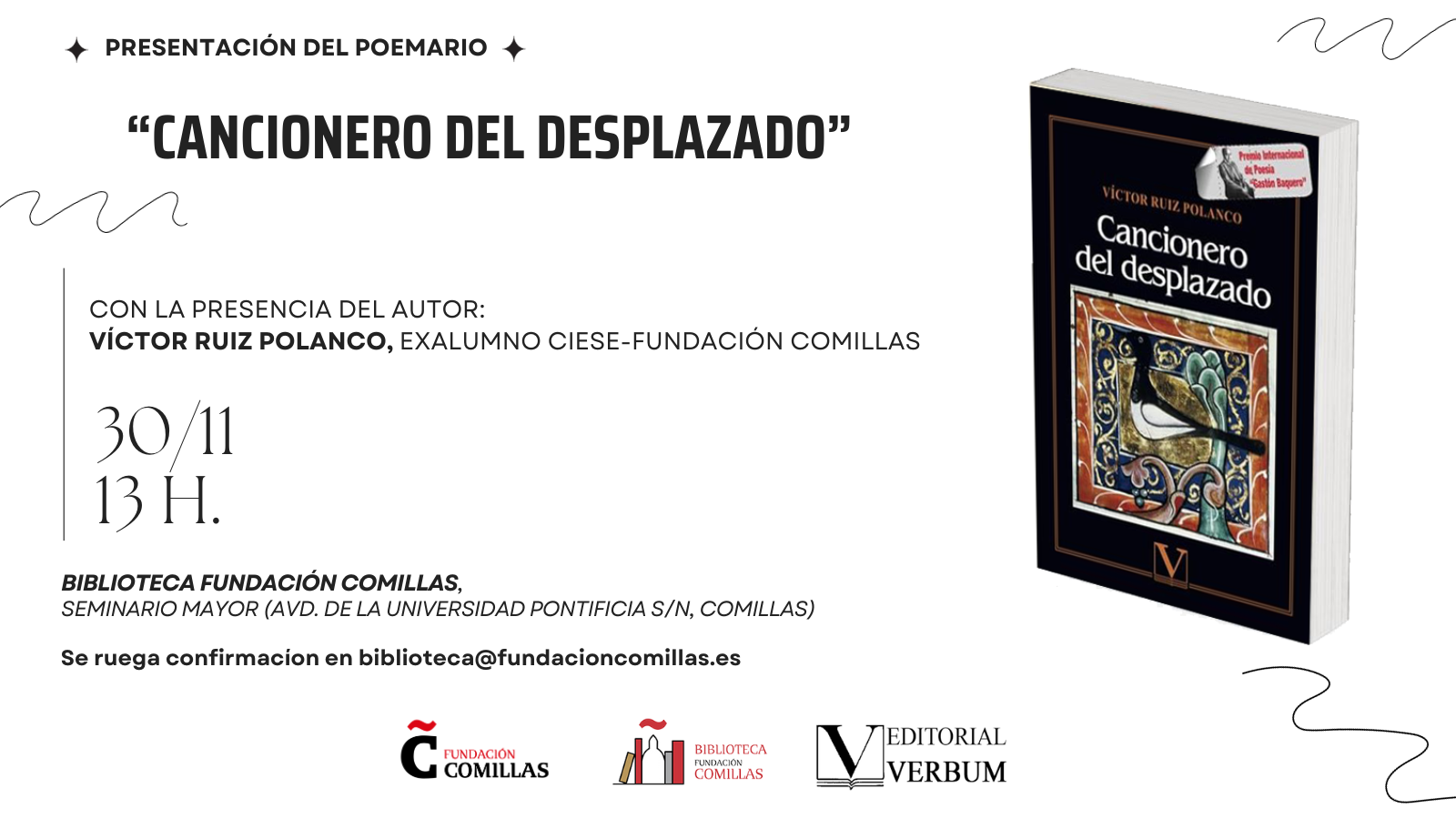 Victor Ruiz Polanco poemario CIESE-Fundación Comillas