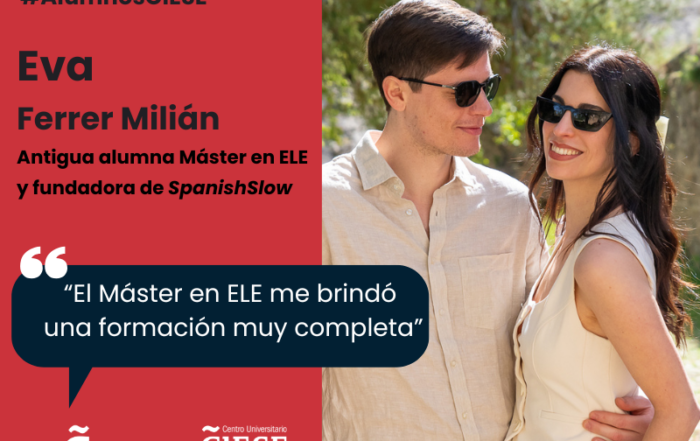 Eva Ferrer de SpanishSlow y antigua alumna del Máster en ELE del CIESE-Fundación Comillas