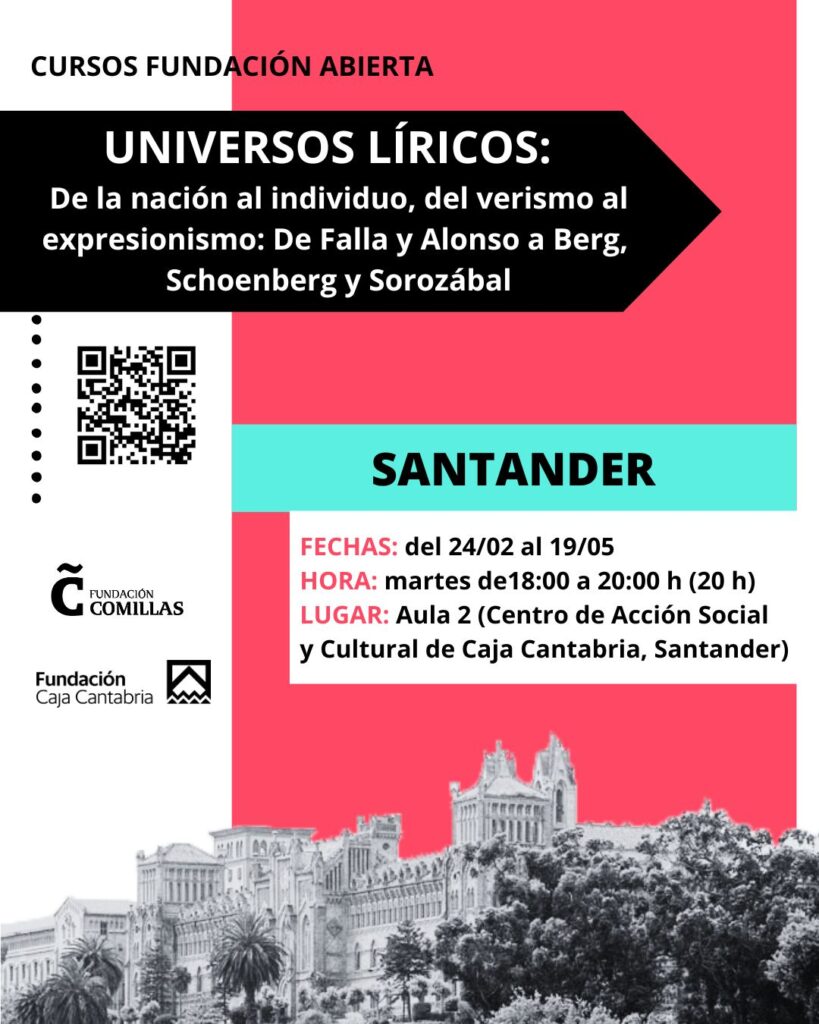 Curso sobre ópera y zarzuela en Santander de la Fundación Comillas