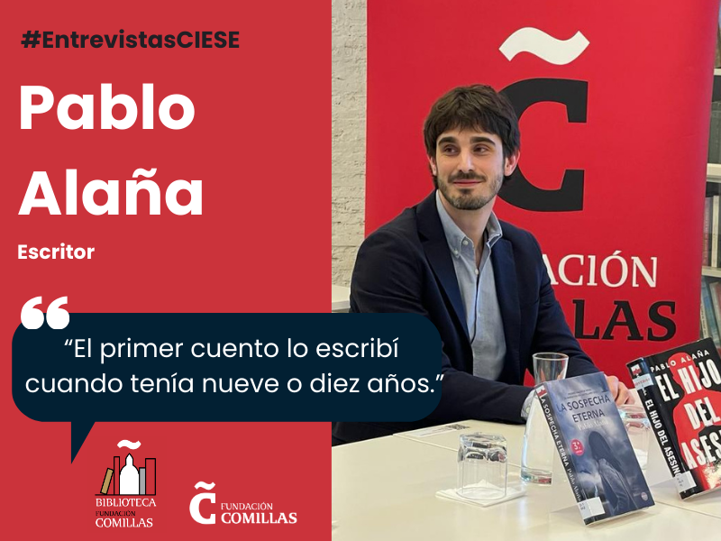 Escritor Pablo Alaña en Biblioteca Fundación Comillas
